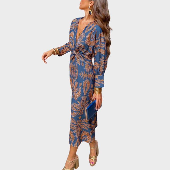 Arielle - Boho Luxe Wrap Dress Casual Chic Blend