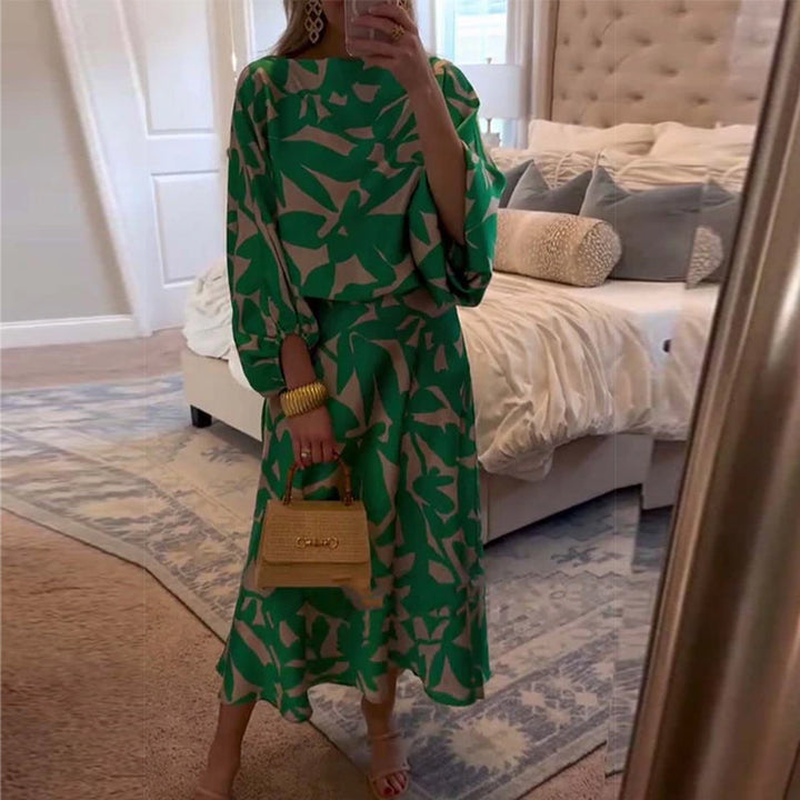 Ashley™ | Two-Piece Printed Set with Lantern Sleeves