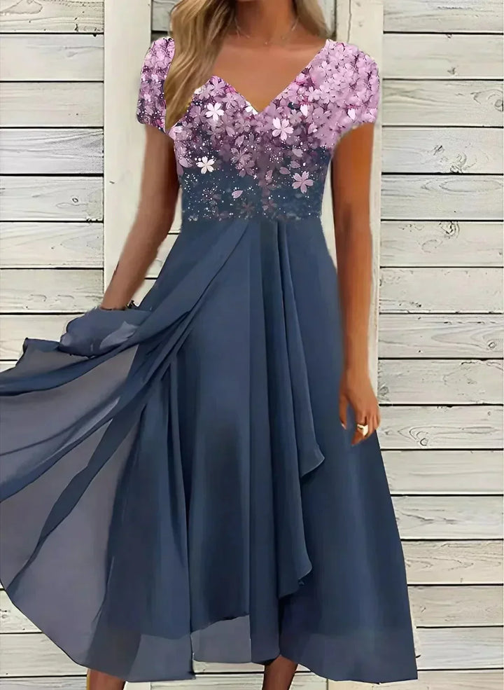Women’s Floral Wedding Evening Dress | Maxi
